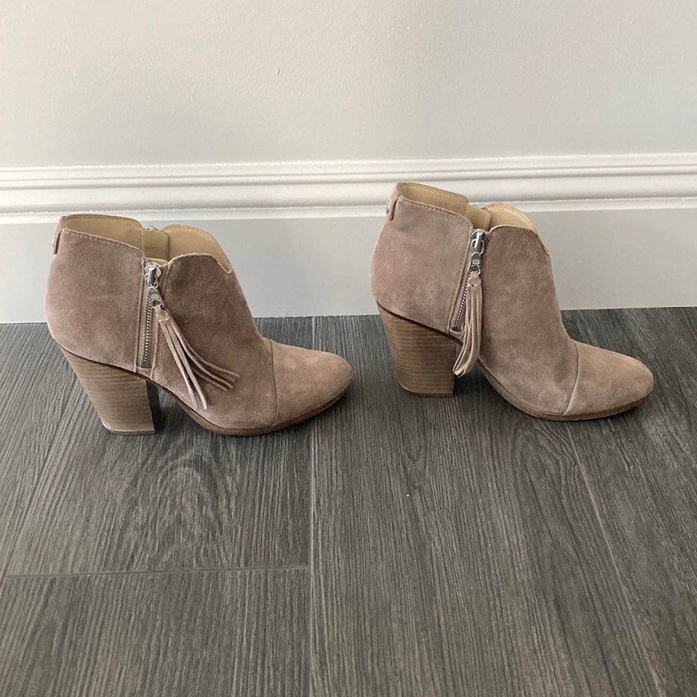 Rag & Bone Suede Booties (Taupe)